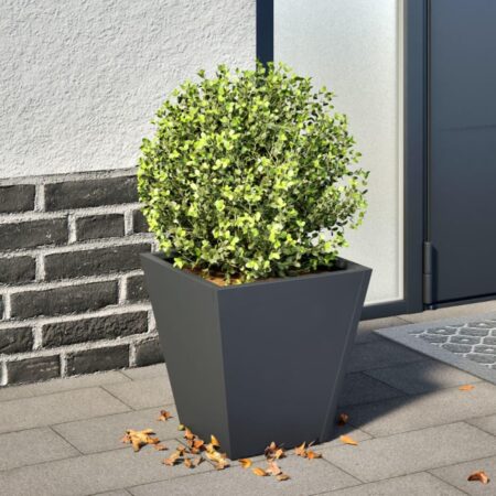 Plantekasse 30x30x30 cm stål antracitgrå