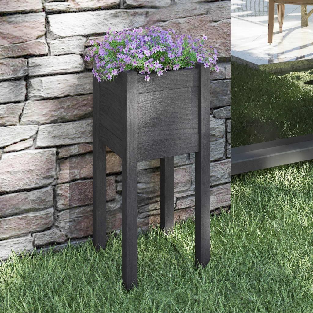 Plantekasse 31x31x70 cm massivt fyrretræ grå Plantekasse 31x31x70 cm massivt fyrretræ grå