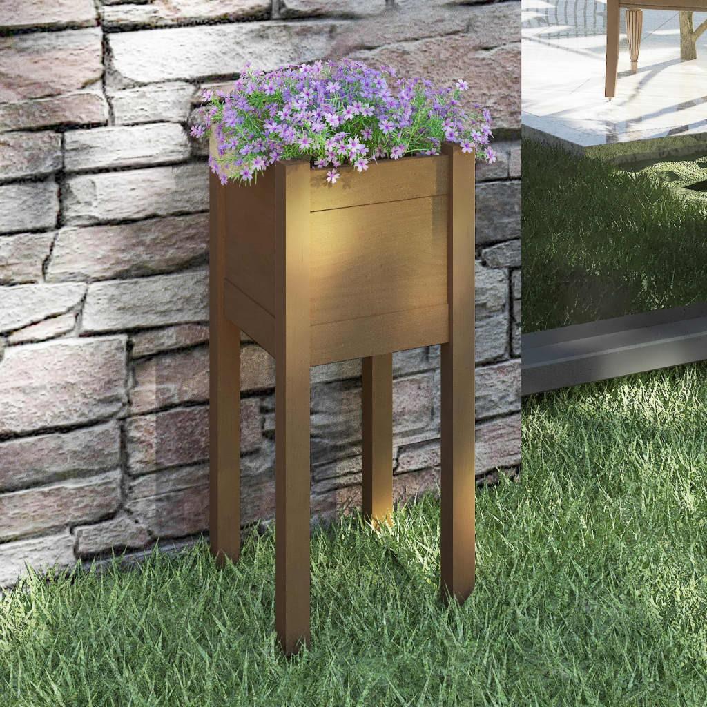 Plantekasse 31x31x70 cm massivt fyrretræ gyldenbrun Plantekasse 31x31x70 cm massivt fyrretræ gyldenbrun