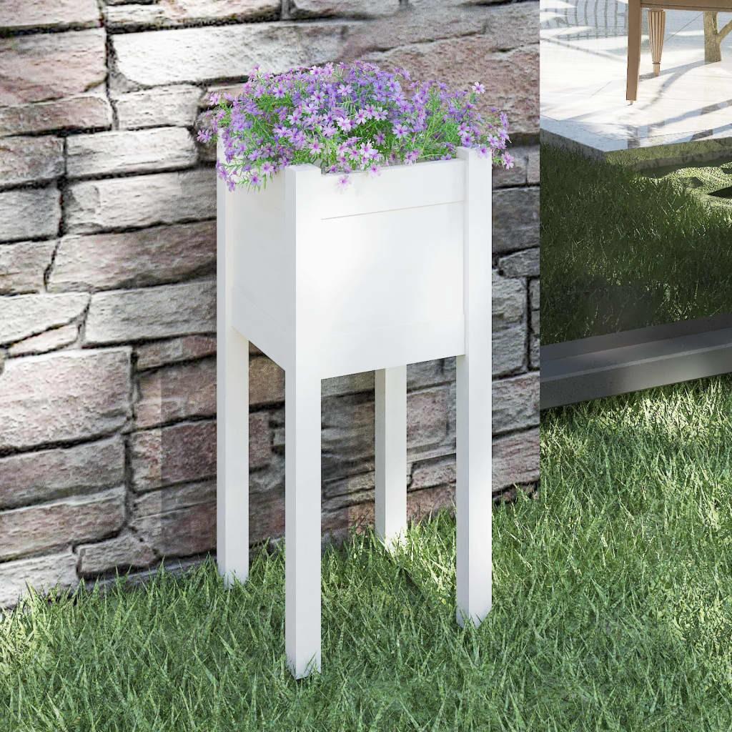Plantekasse 31x31x70 cm massivt fyrretræ hvid Plantekasse 31x31x70 cm massivt fyrretræ hvid