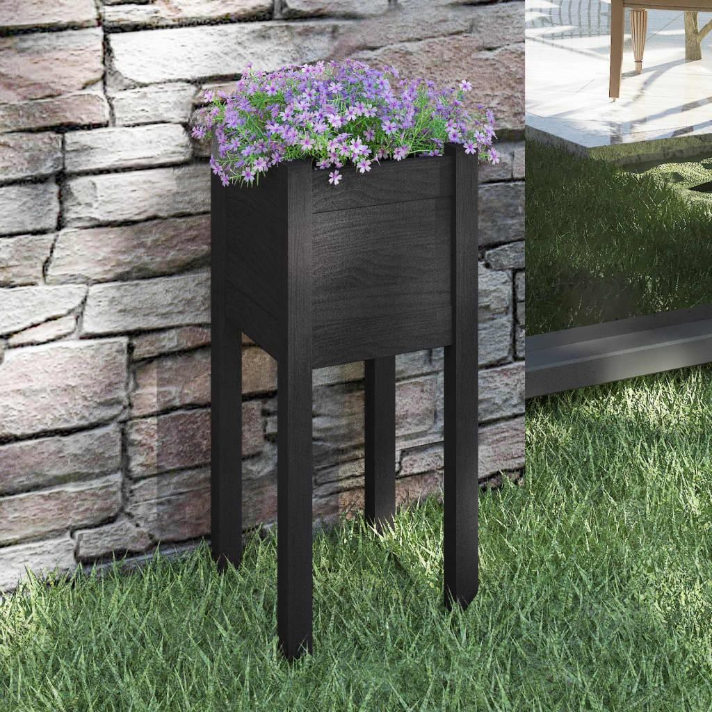 Plantekasse 31x31x70 cm massivt fyrretræ sort Plantekasse 31x31x70 cm massivt fyrretræ sort