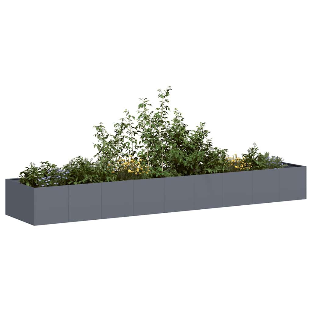 Plantekasse 360x80x40 cm stål antracitgrå Plantekasse 360x80x40 cm stål antracitgrå