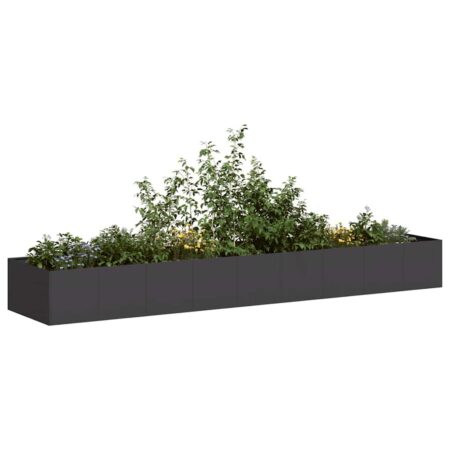 Plantekasse 360x80x40 cm stål sort