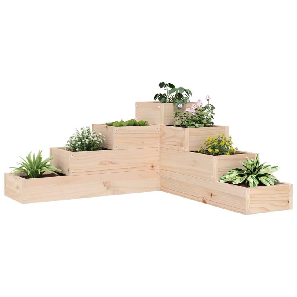 Plantekasse 4 niveauer 80,5x79x36 cm massivt fyrretræ Plantekasse 4 niveauer 80,5x79x36 cm massivt fyrretræ