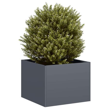 Plantekasse 40x40x30 cm stål antracitgrå