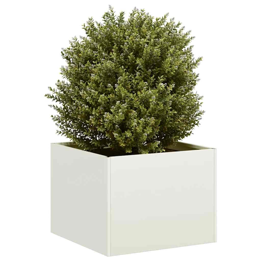 Plantekasse 40x40x30 cm stål hvid Plantekasse 40x40x30 cm stål hvid