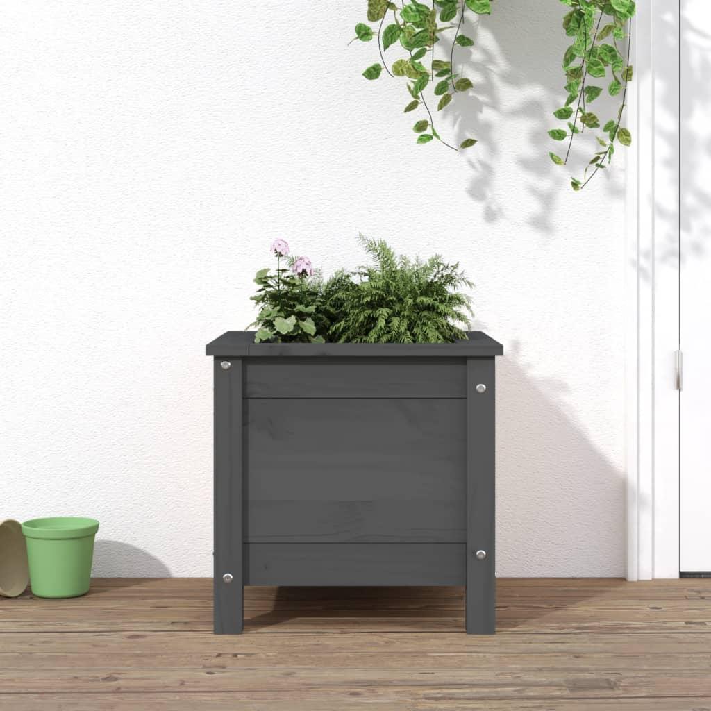 Plantekasse 40x40x39 cm massivt fyrretræ grå Plantekasse 40x40x39 cm massivt fyrretræ grå