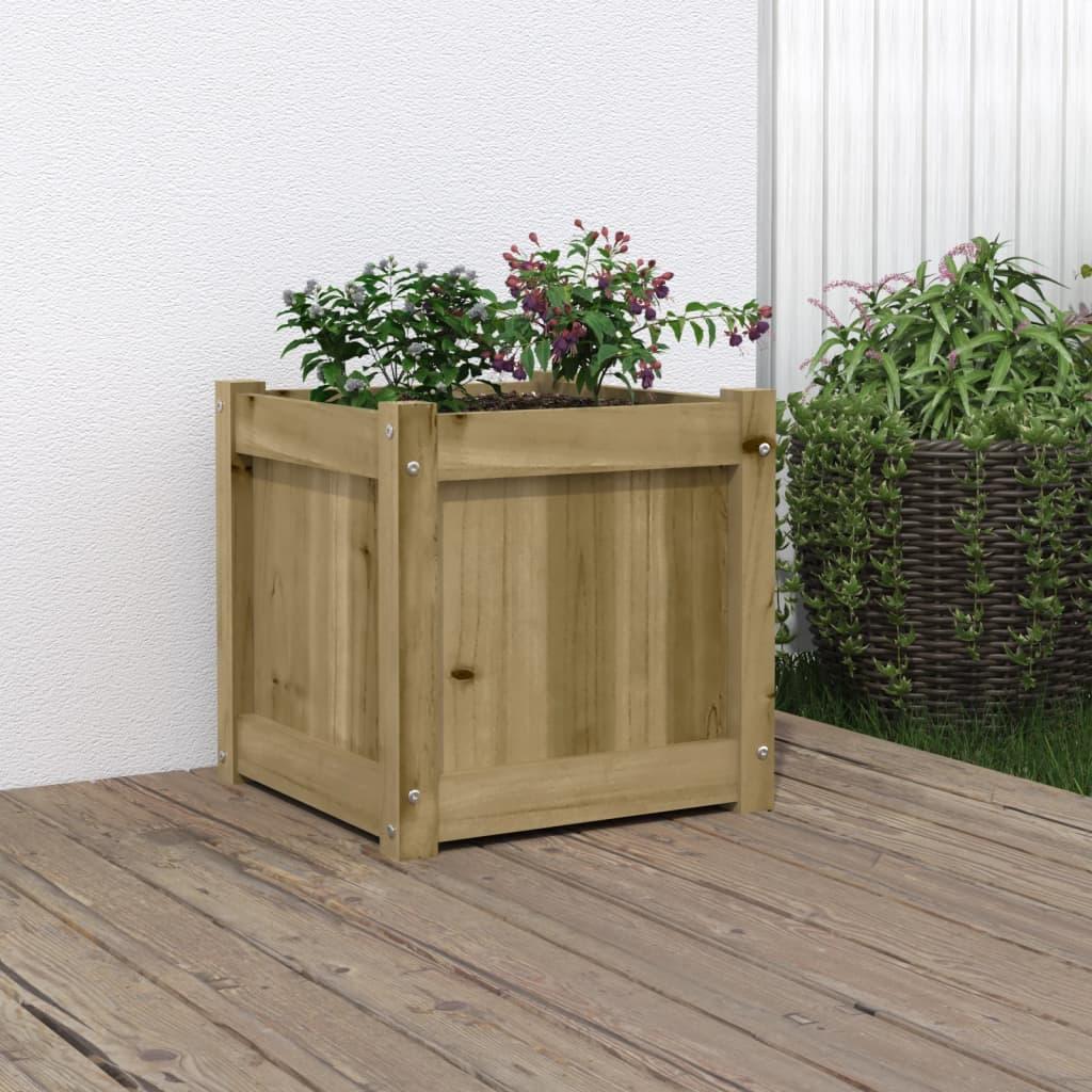 Plantekasse 40x40x40 cm imprægneret fyrretræ Plantekasse 40x40x40 cm imprægneret fyrretræ