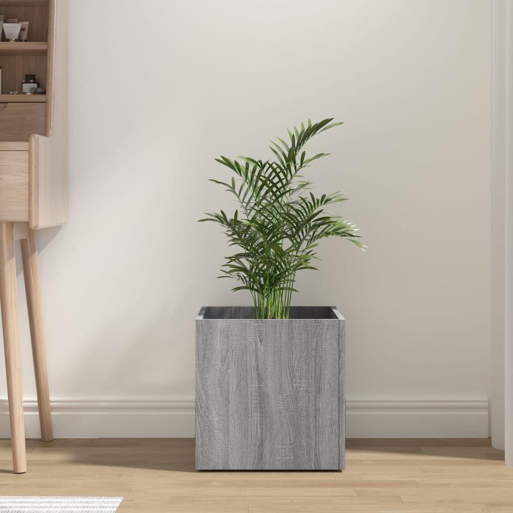 Plantekasse 40x40x40 cm konstrueret træ grå sonoma-eg Plantekasse 40x40x40 cm konstrueret træ grå sonoma-eg