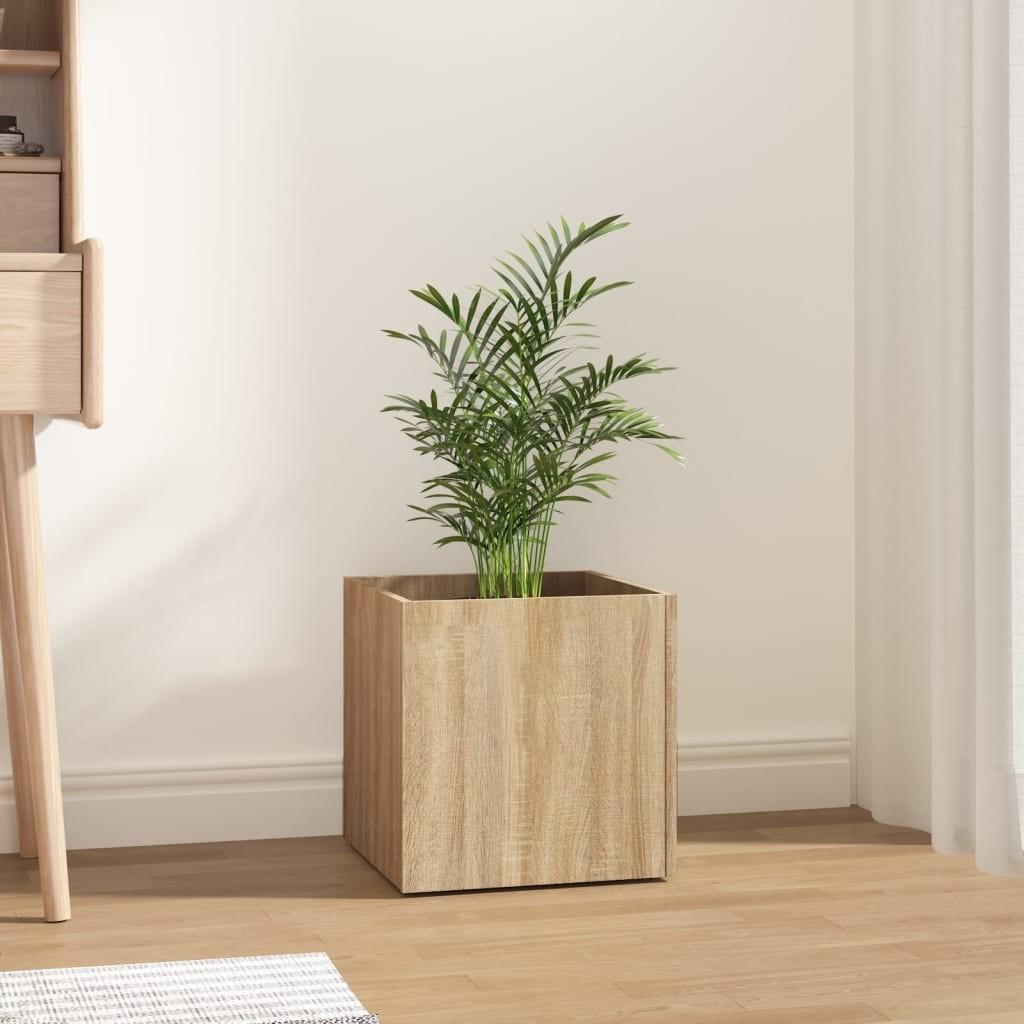 Plantekasse 40x40x40 cm konstrueret træ sonoma-eg Plantekasse 40x40x40 cm konstrueret træ sonoma-eg