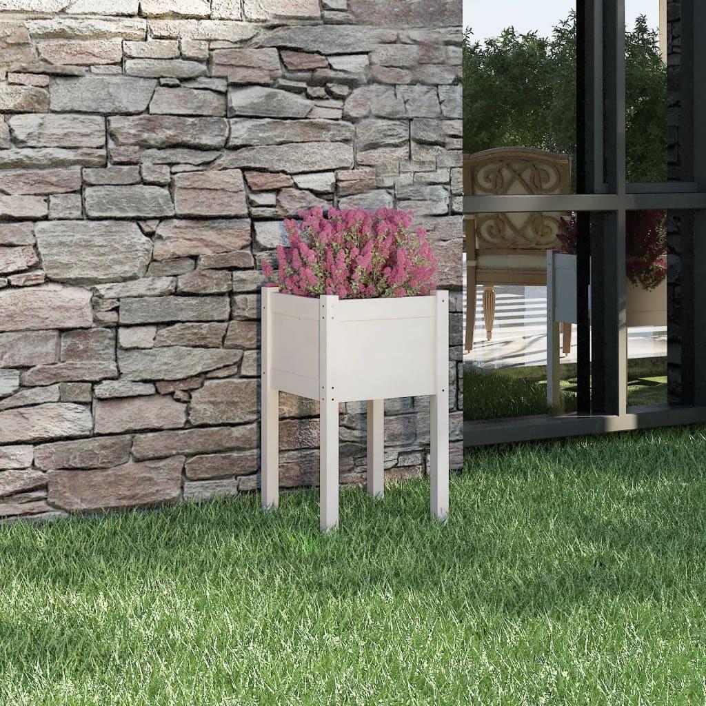 Plantekasse 40x40x70 cm massivt fyrretræ hvid Plantekasse 40x40x70 cm massivt fyrretræ hvid