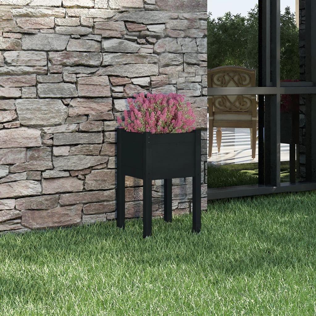 Plantekasse 40x40x70 cm massivt fyrretræ sort Plantekasse 40x40x70 cm massivt fyrretræ sort