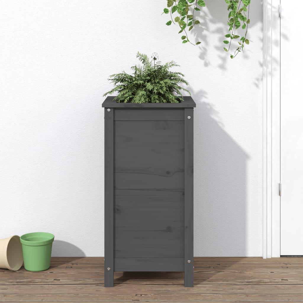 Plantekasse 40x40x78 cm massivt fyrretræ grå Plantekasse 40x40x78 cm massivt fyrretræ grå
