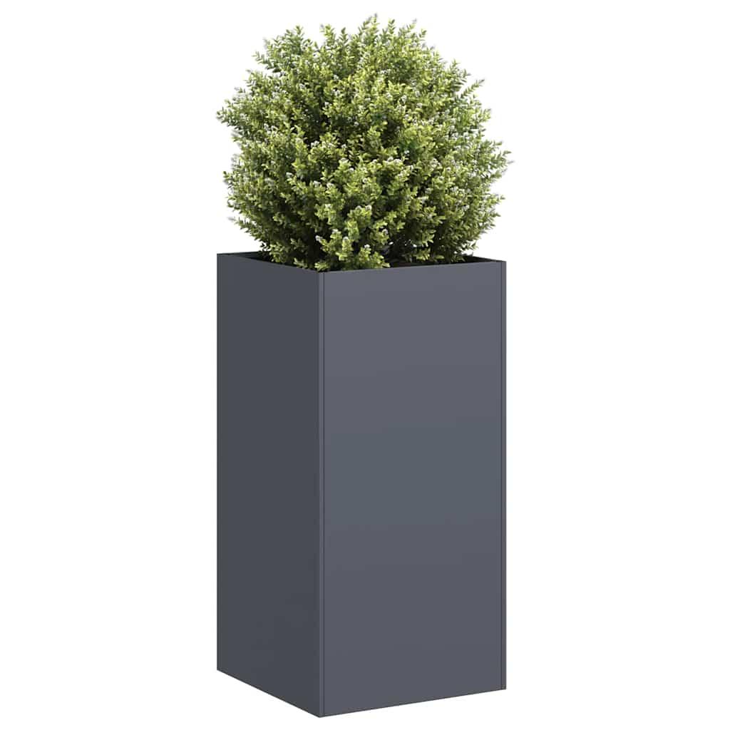 Plantekasse 40x40x80 cm koldvalset stål antracitgrå Plantekasse 40x40x80 cm koldvalset stål antracitgrå