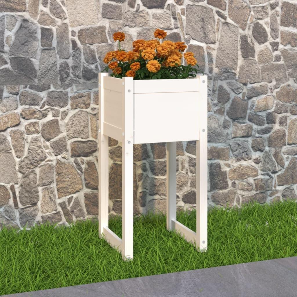 Plantekasse 40x40x81 cm massivt fyrretræ hvid Plantekasse 40x40x81 cm massivt fyrretræ hvid