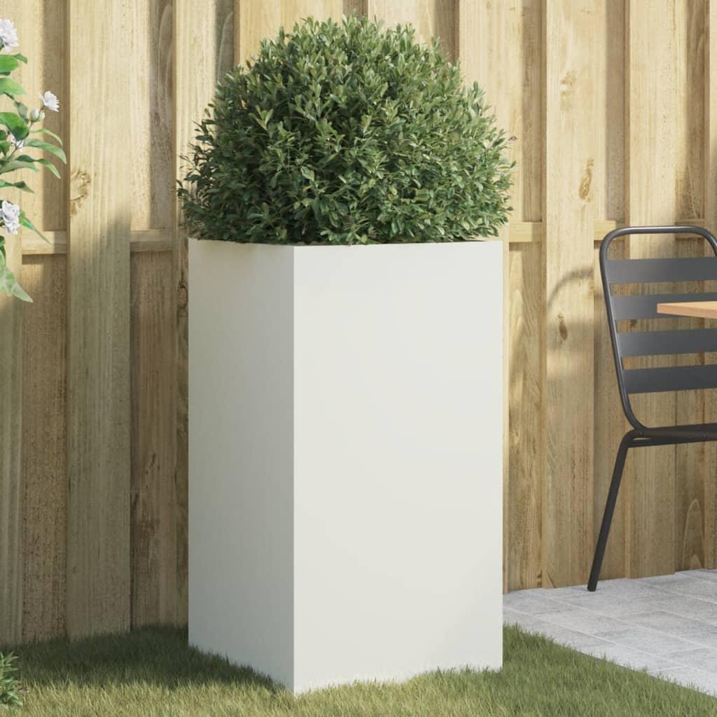 Plantekasse 42x38x75 cm koldvalset stål hvid Plantekasse 42x38x75 cm koldvalset stål hvid