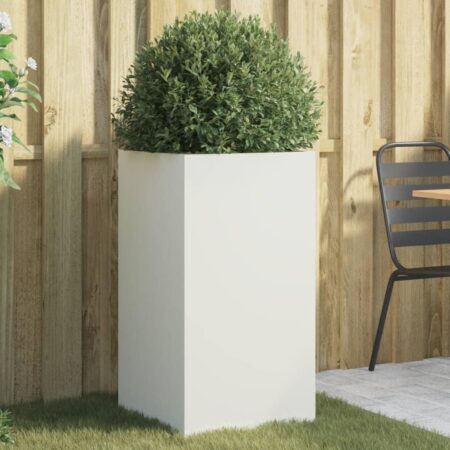 Plantekasse 42x38x75 cm stål hvid