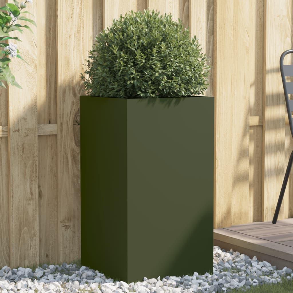 Plantekasse 42x38x75 cm stål olivengrøn Plantekasse 42x38x75 cm stål olivengrøn