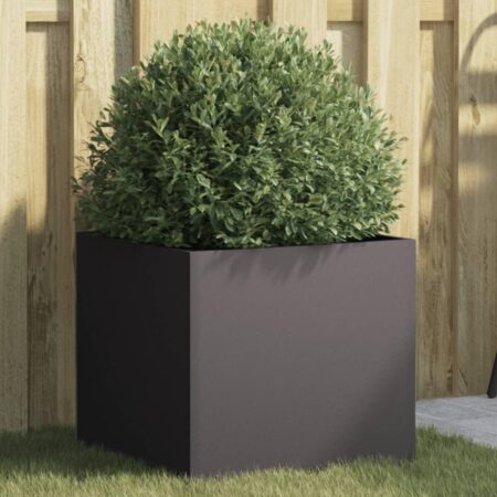 Plantekasse 42x40x39 cm koldvalset stål sort