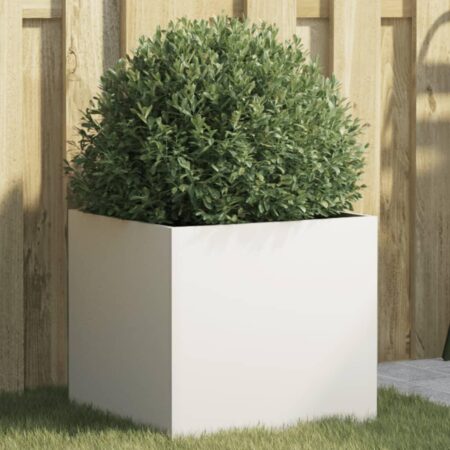 Plantekasse 42x40x39 cm stål hvid