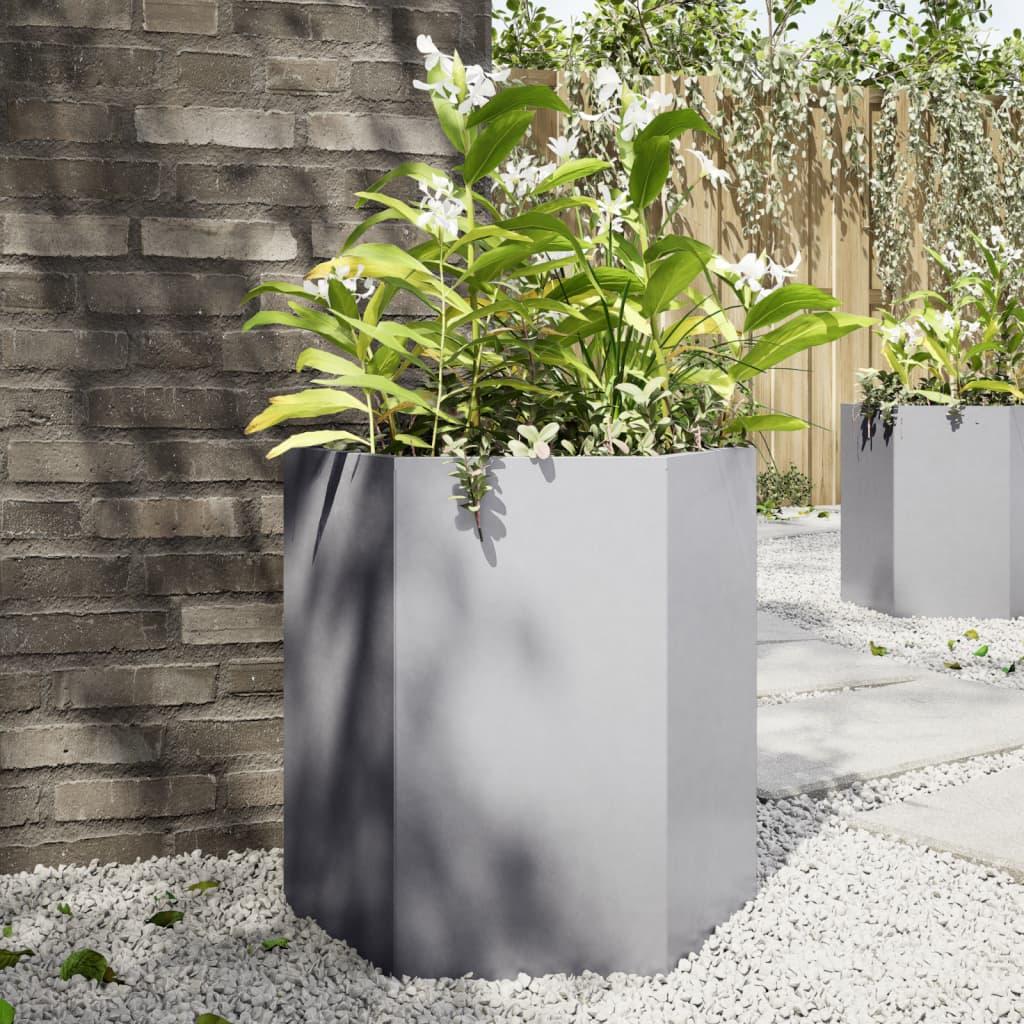 Plantekasse 46x40x45 cm sekskantet galvaniseret stål Plantekasse 46x40x45 cm sekskantet galvaniseret stål
