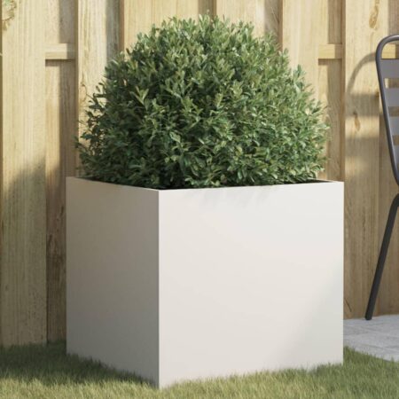 Plantekasse 49x47x46 cm stål hvid