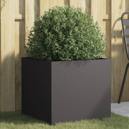 Plantekasse 49x47x46 cm stål sort