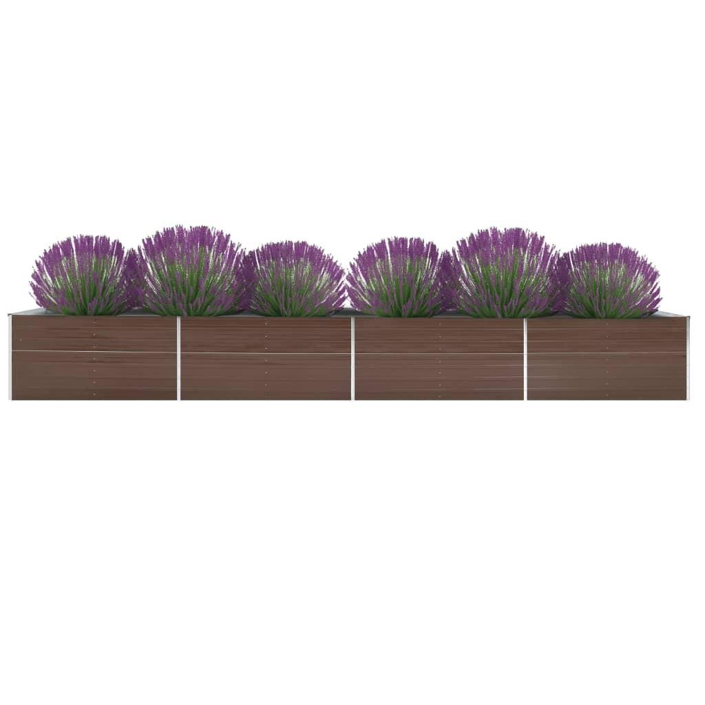 Plantekasse 600x80x45 cm galvaniseret stål brun Plantekasse 600x80x45 cm galvaniseret stål brun