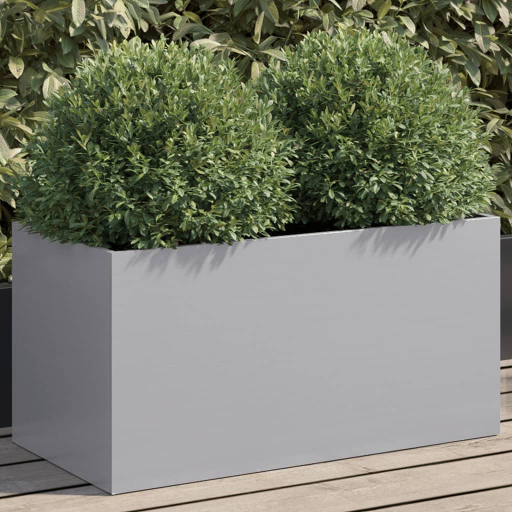 Plantekasse 62x30x29 cm galvaniseret stål sølvfarvet Plantekasse 62x30x29 cm galvaniseret stål sølvfarvet