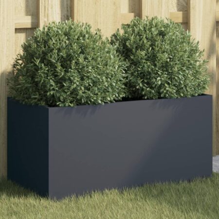 Plantekasse 62x30x29 cm stål antracitgrå