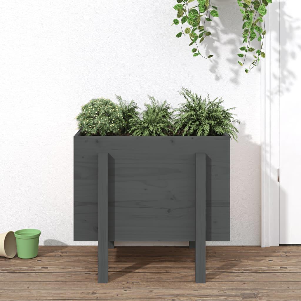 Plantekasse 62x50x57 cmmassivt fyrretræ grå Plantekasse 62x50x57 cmmassivt fyrretræ grå