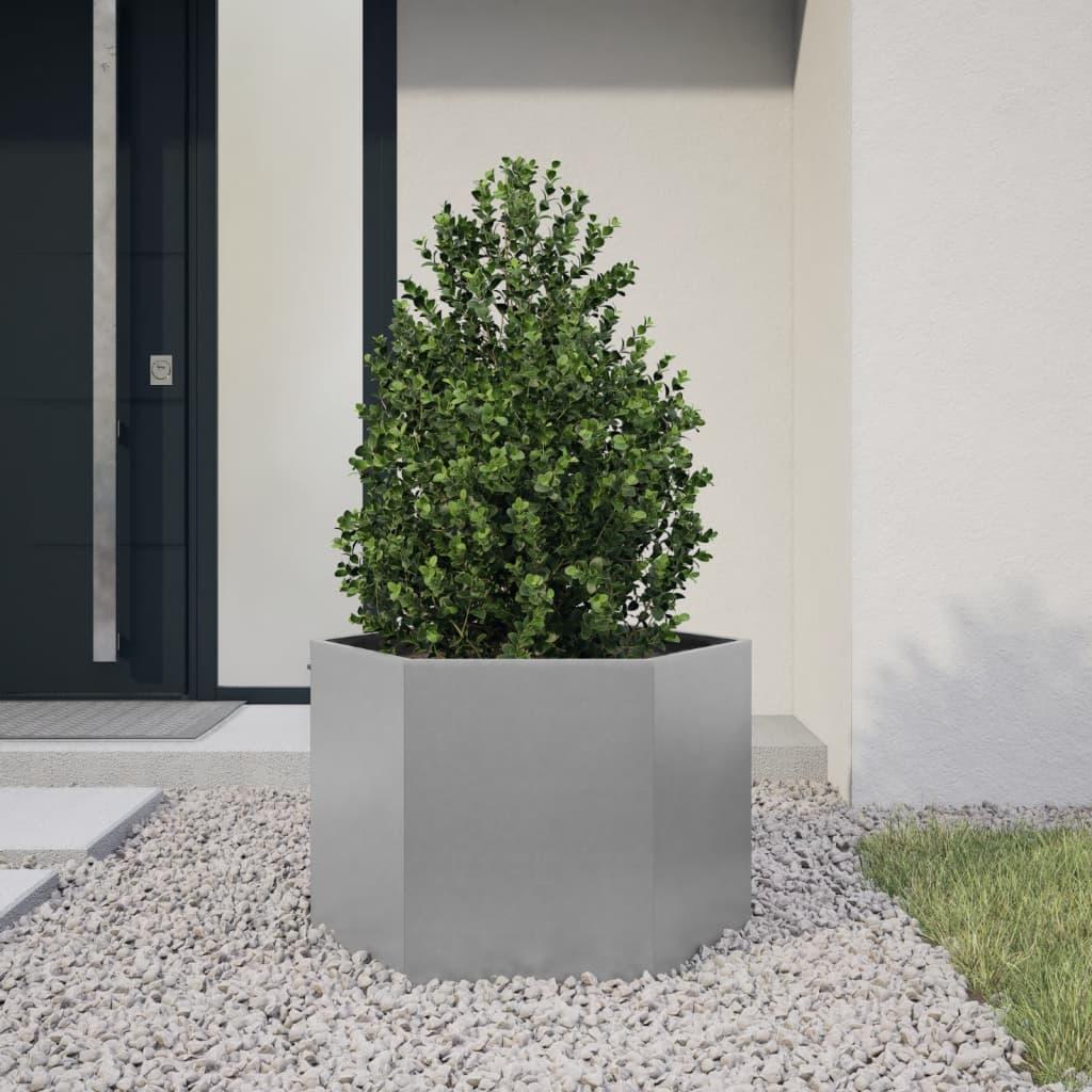 Plantekasse 69x60x45 cm sekskantet galvaniseret stål Plantekasse 69x60x45 cm sekskantet galvaniseret stål