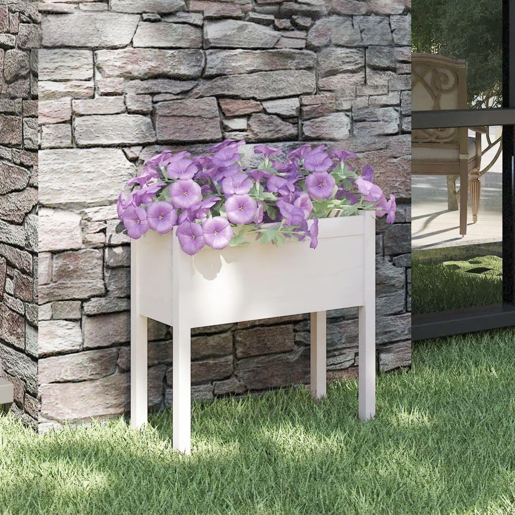 Plantekasse 70x31x70 cm massivt fyrretræ hvid Plantekasse 70x31x70 cm massivt fyrretræ hvid