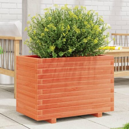 Plantekasse 70x40x49,5 cm massivt fyrretræ gyldenbrun