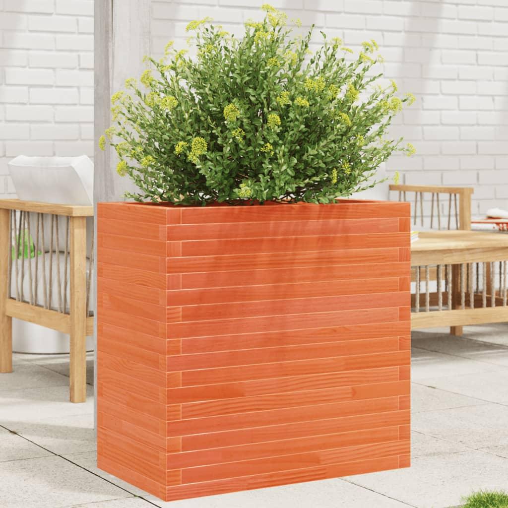 Plantekasse 70x40x68,5 cm massivt fyrretræ gyldenbrun Plantekasse 70x40x68,5 cm massivt fyrretræ gyldenbrun