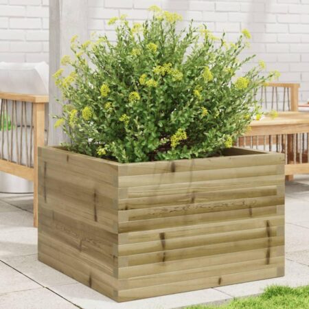 Plantekasse 70x70x46 cm imprægneret fyrretræ