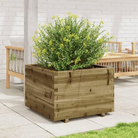 Plantekasse 70x70x49,5 cm imprægneret fyrretræ