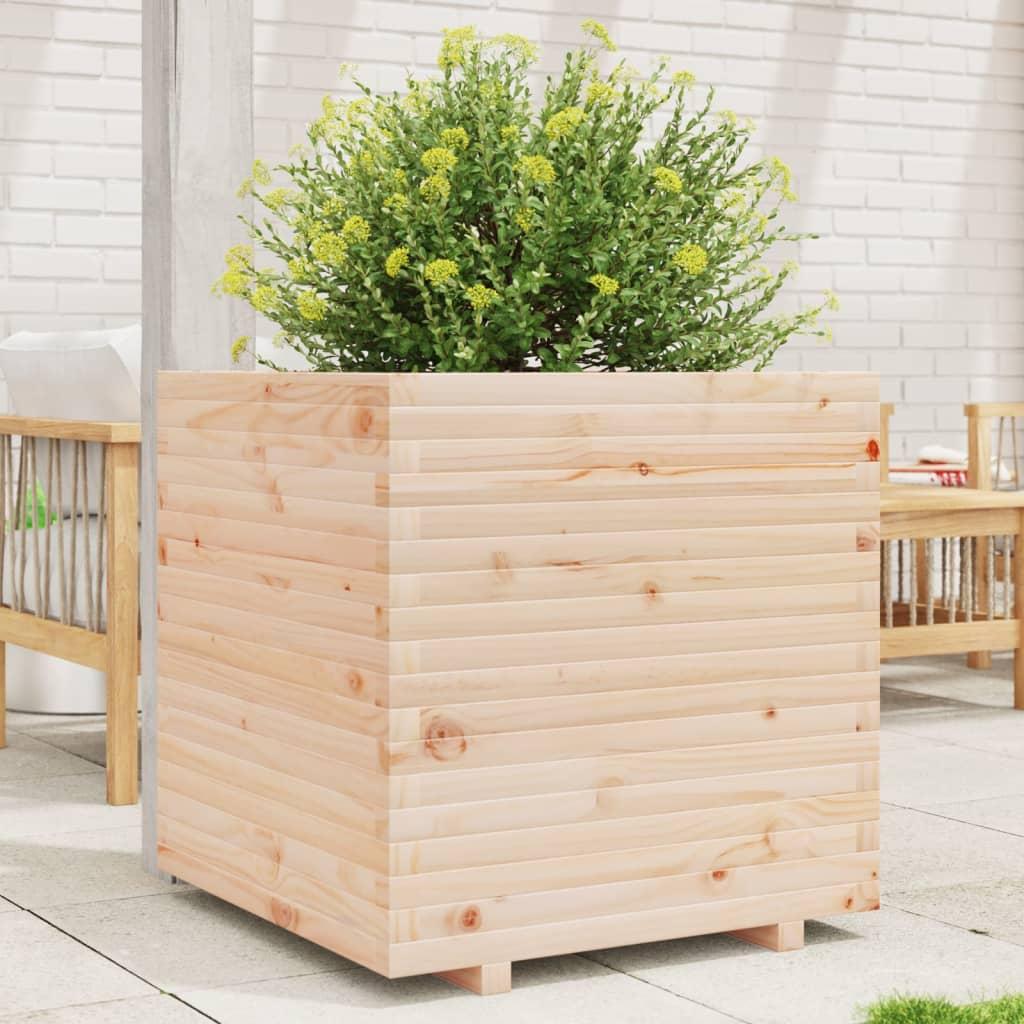 Plantekasse 70x70x72 cm massivt fyrretræ Plantekasse 70x70x72 cm massivt fyrretræ