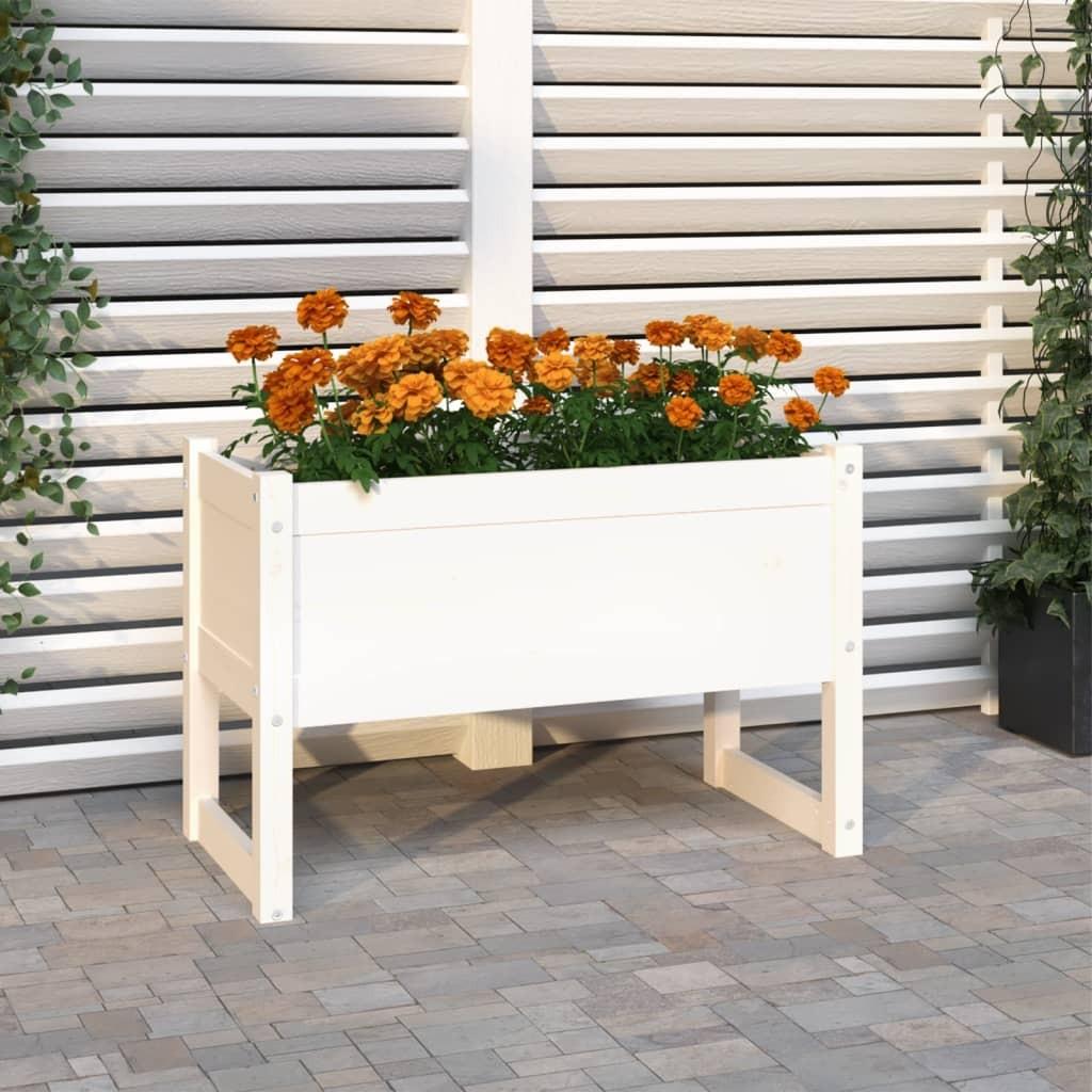 Plantekasse 78x40x52 cm massivt fyrretræ hvid Plantekasse 78x40x52 cm massivt fyrretræ hvid