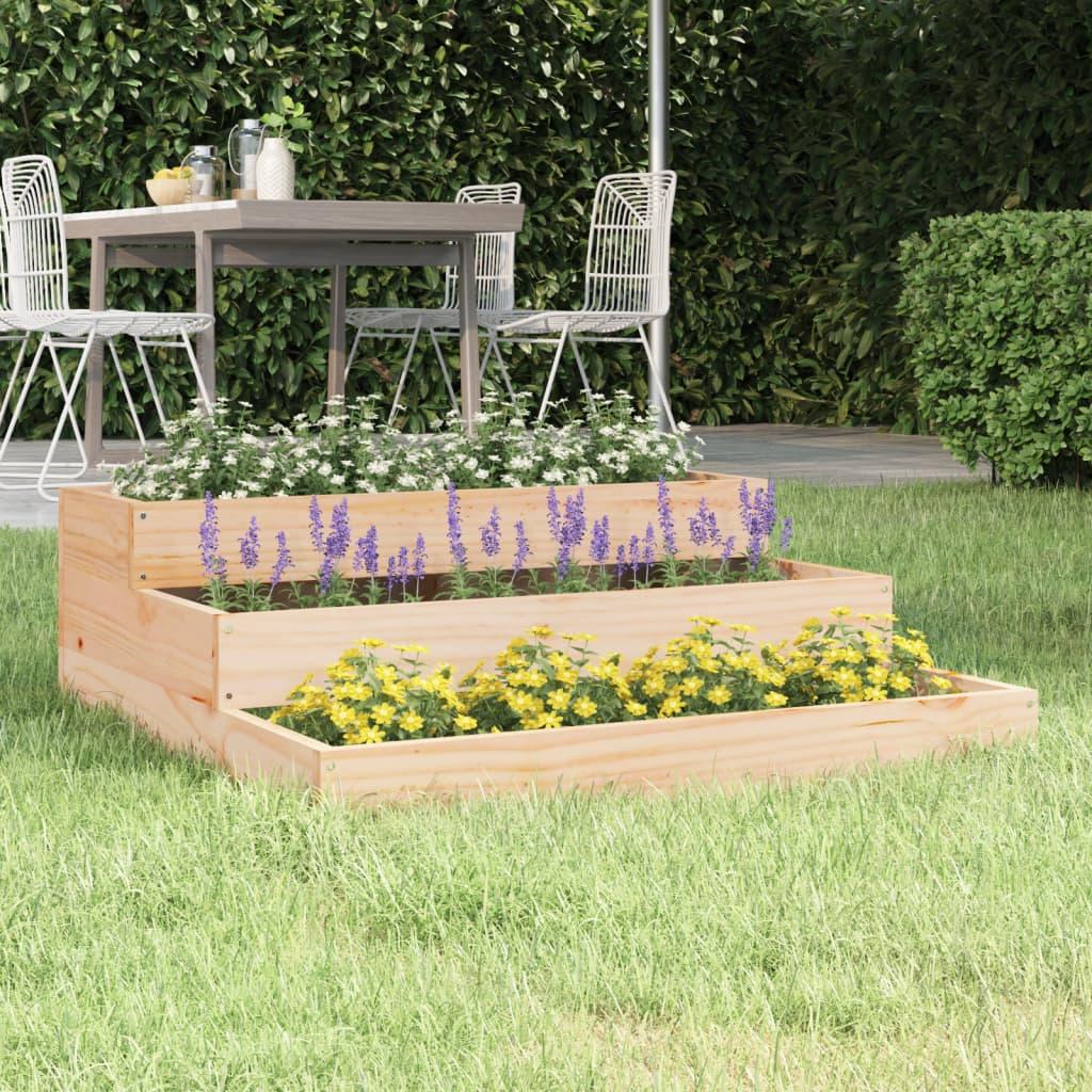 Plantekasse 78x78x27 cm massivt fyrretræ Plantekasse 78x78x27 cm massivt fyrretræ
