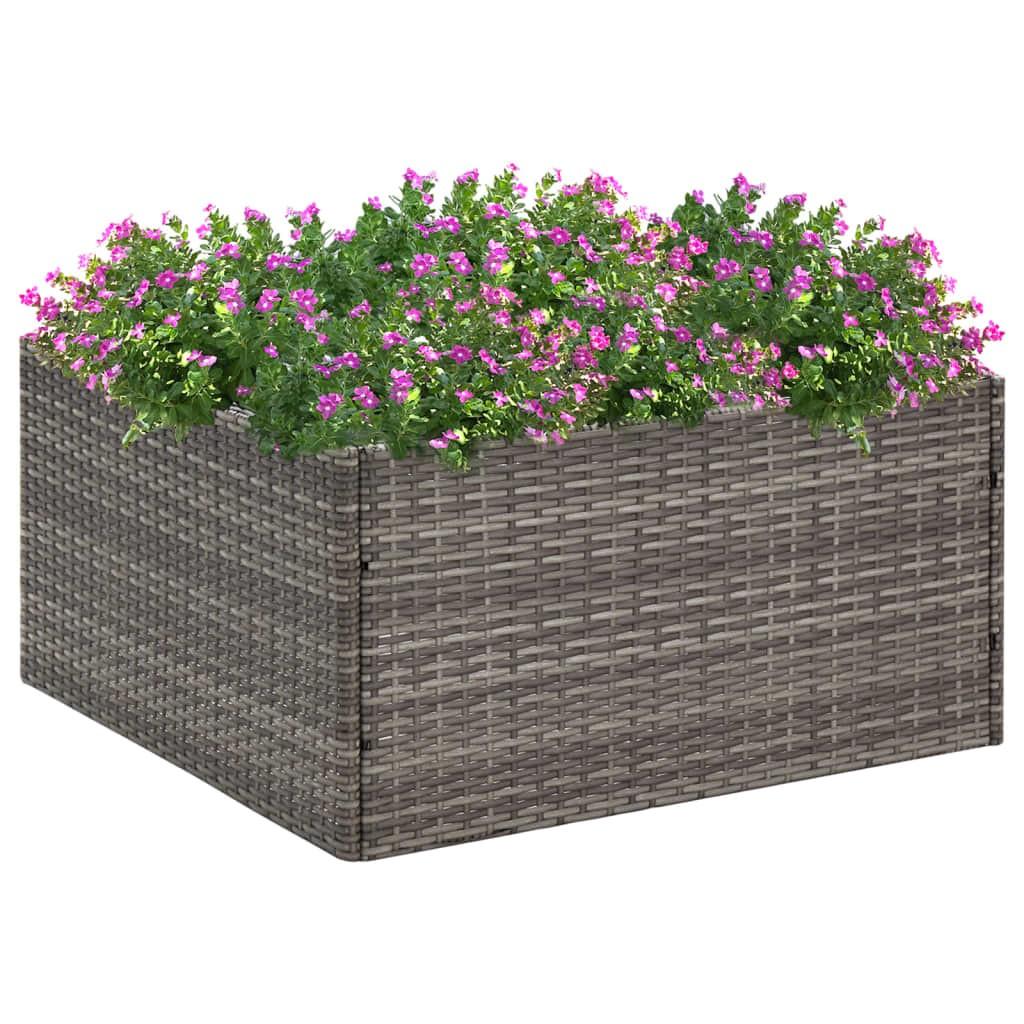 Plantekasse 80x80x40 cm polyrattan grå Plantekasse 80x80x40 cm polyrattan grå