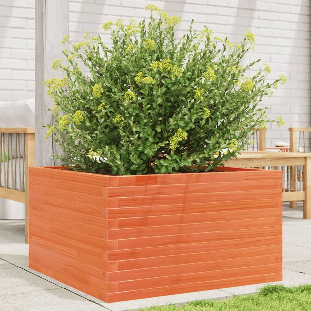 Plantekasse 80x80x45,5 cm massivt fyrretræ gyldenbrun Plantekasse 80x80x45,5 cm massivt fyrretræ gyldenbrun