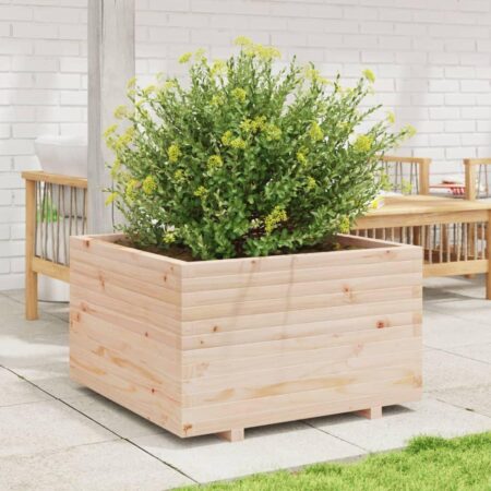 Plantekasse 80x80x49,5 cm massivt fyrretræ