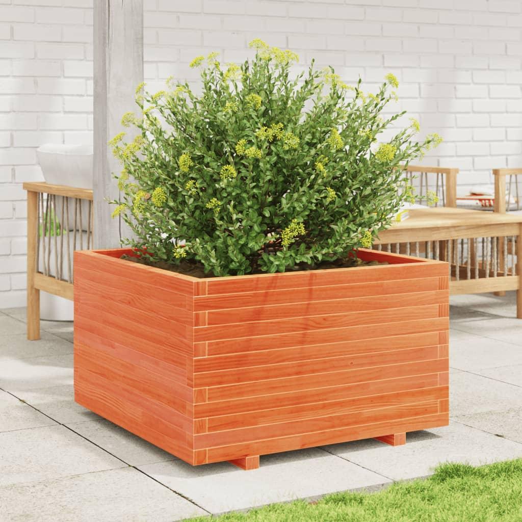 Plantekasse 80x80x49,5 cm massivt fyrretræ gyldenbrun Plantekasse 80x80x49,5 cm massivt fyrretræ gyldenbrun