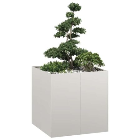Plantekasse 80x80x80 cm rustfrit stål