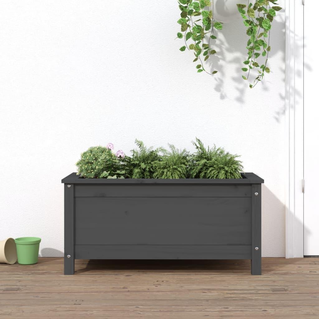 Plantekasse 82,5x40x39 cm massivt fyrretræ grå Plantekasse 82,5x40x39 cm massivt fyrretræ grå