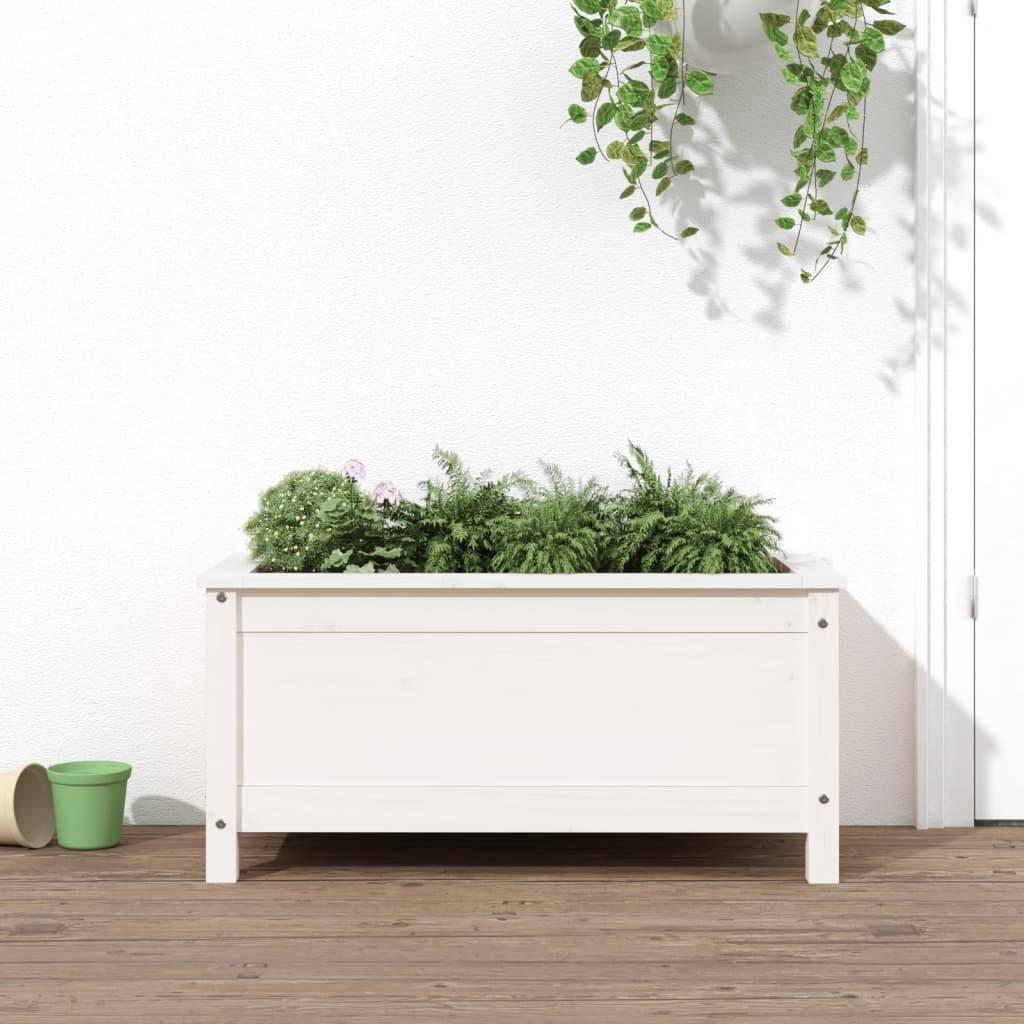 Plantekasse 82,5x40x39 cm massivt fyrretræ hvid Plantekasse 82,5x40x39 cm massivt fyrretræ hvid