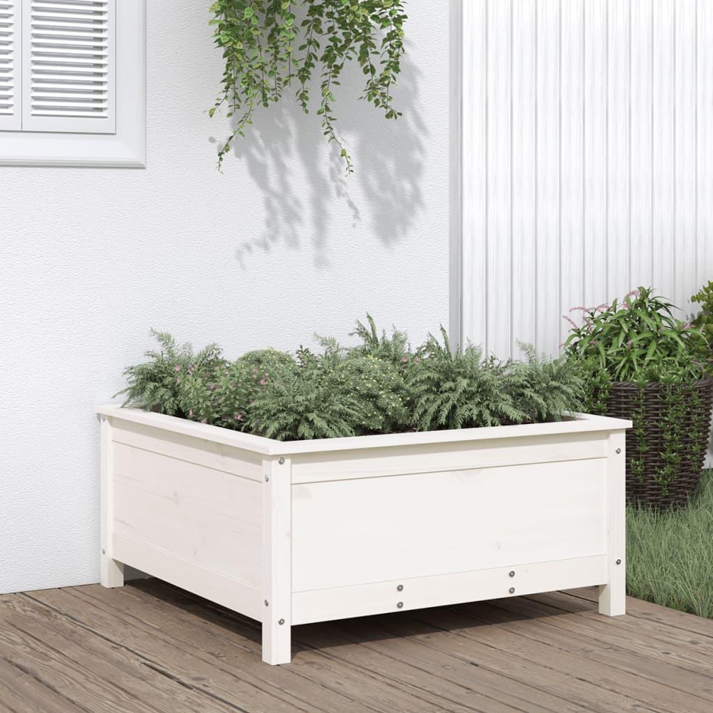 Plantekasse 82,5x82,5x39 cm massivt fyrretræ hvid Plantekasse 82,5x82,5x39 cm massivt fyrretræ hvid