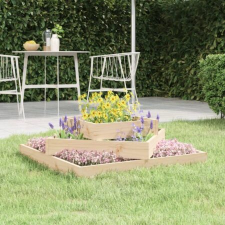 Plantekasse 83x83x27 cm massivt fyrretræ