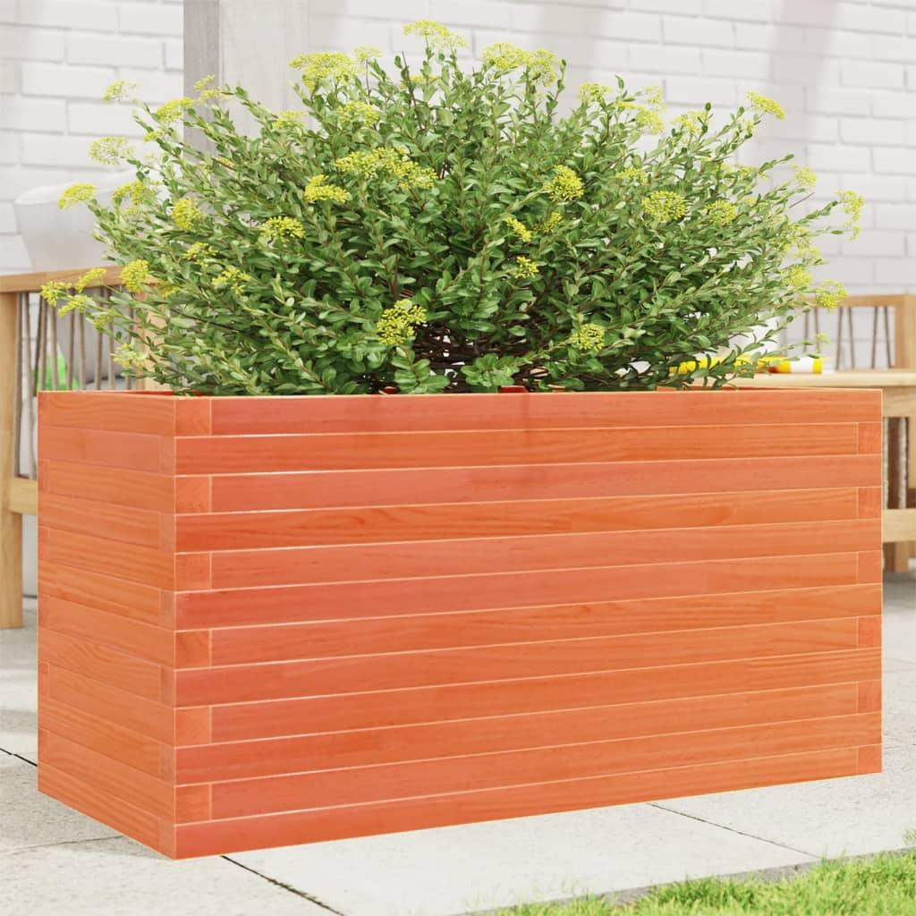 Plantekasse 90x40x46 cm massivt fyrretræ gyldenbrun Plantekasse 90x40x46 cm massivt fyrretræ gyldenbrun